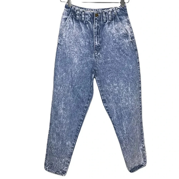 Vintage ‘New Breed’ Acid Wash Tapered Leg Jeans Size 3 - Picture 1 of 7